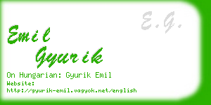 emil gyurik business card